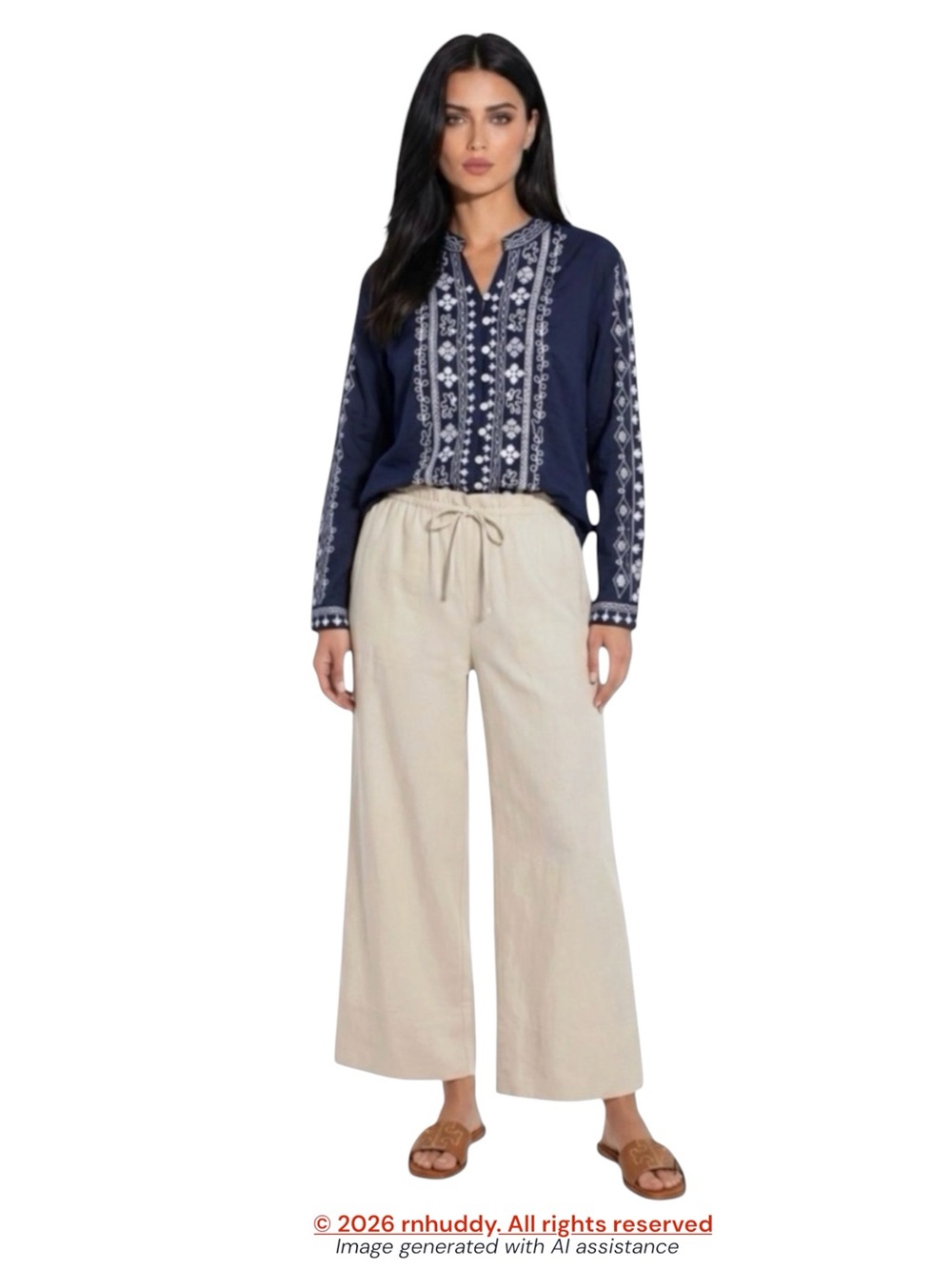Club Monaco S cream wide leg crop elastic drawstring waist pant